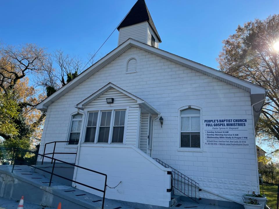 Worship congregation gathering at People's Baptist Church
